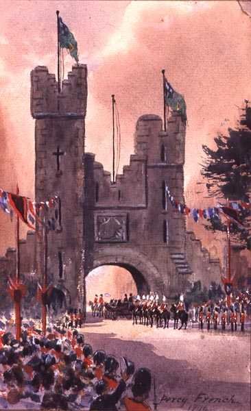 Drottning Victoria paraderar runt Dublin av William Percy French