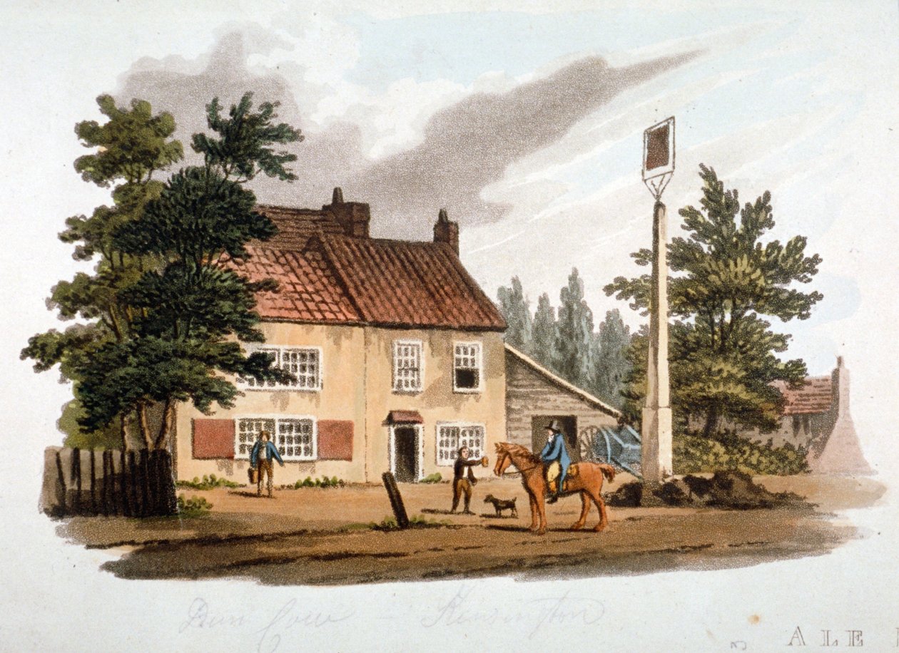 The Dun Cow Inn, Kensington, London, c1810 av William Pickett