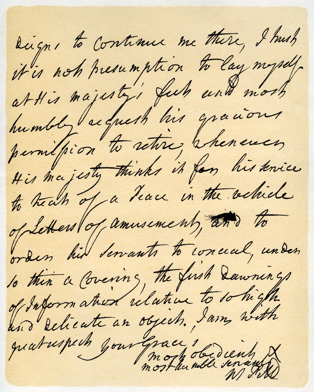 Brev från William Pitt till hertigen av Newcastle, Hayes, 23 oktober 1759. av William Pitt