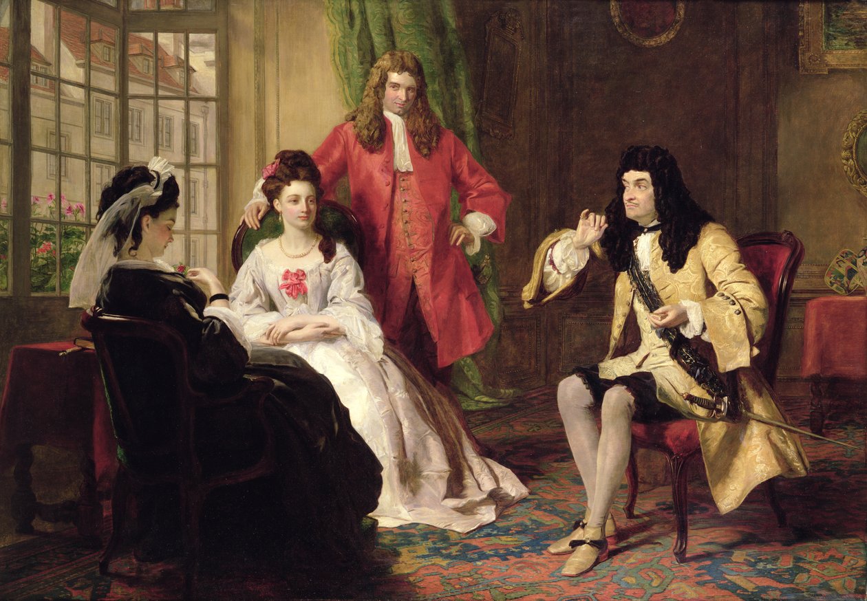 Lord Foppington berättar om sina äventyr av William Powell Frith