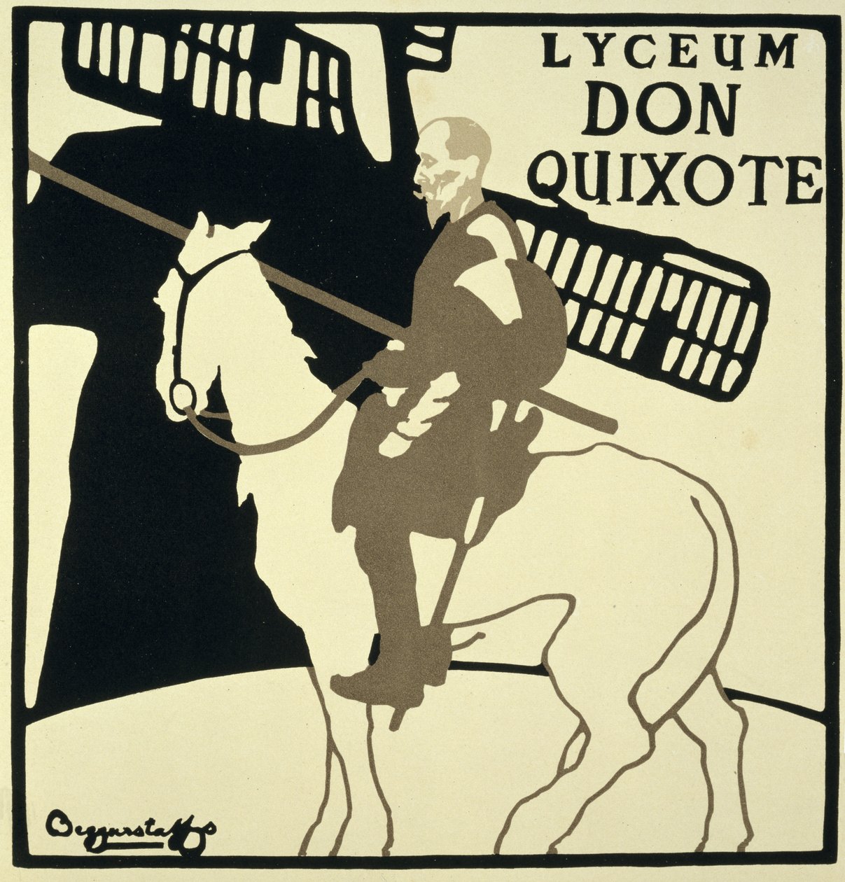 Reproduktion av en affisch med reklam för "Don Quijote", Lyceum Theatre av William and Pryde James Nicholson