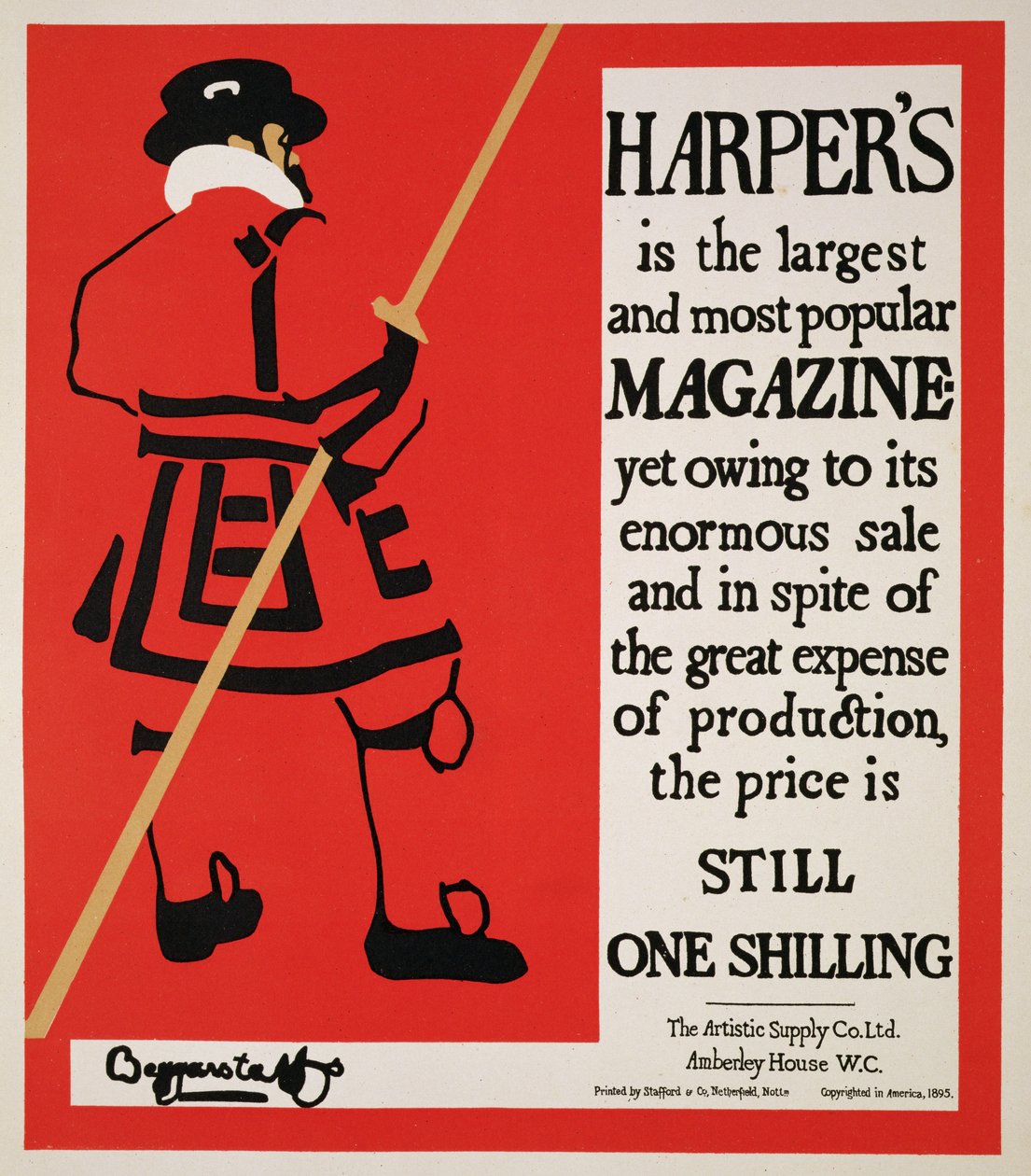 Reproduktion av en affisch som annonserar "Harper