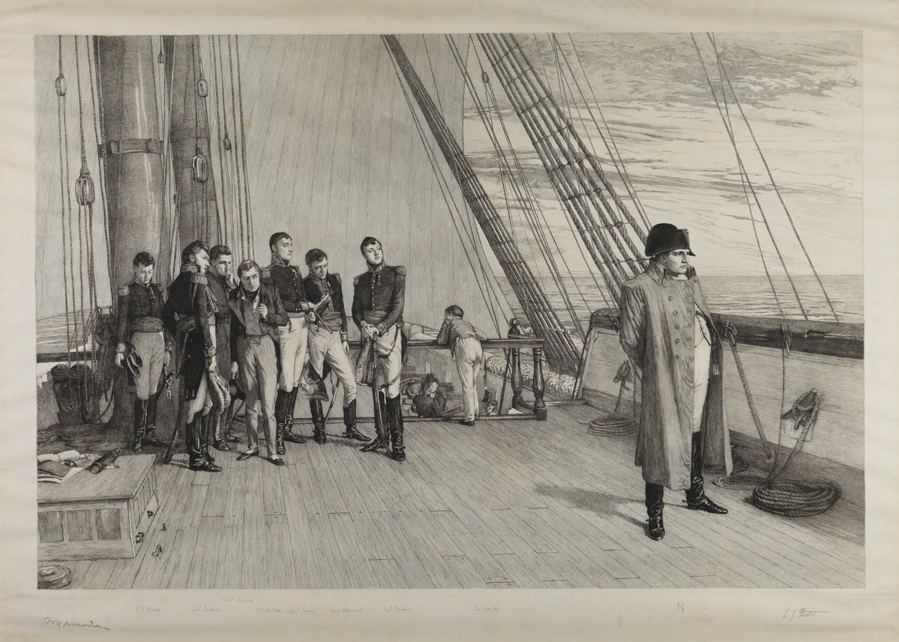 Napoleon på brädan "Bellerophon av William Quiller (after) Orchardson