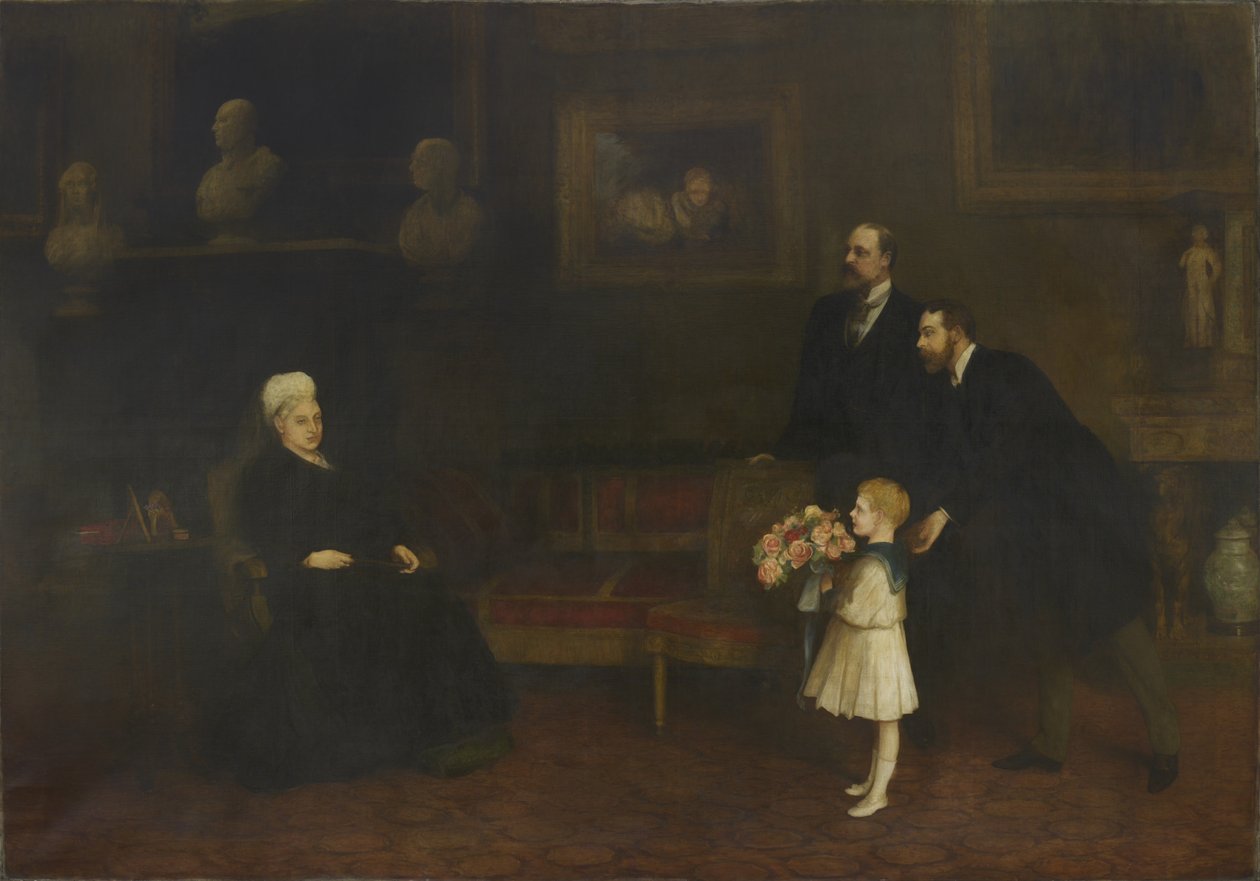 Fyra generationer: Drottning Victoria och hennes ättlingar av William Quiller Orchardson