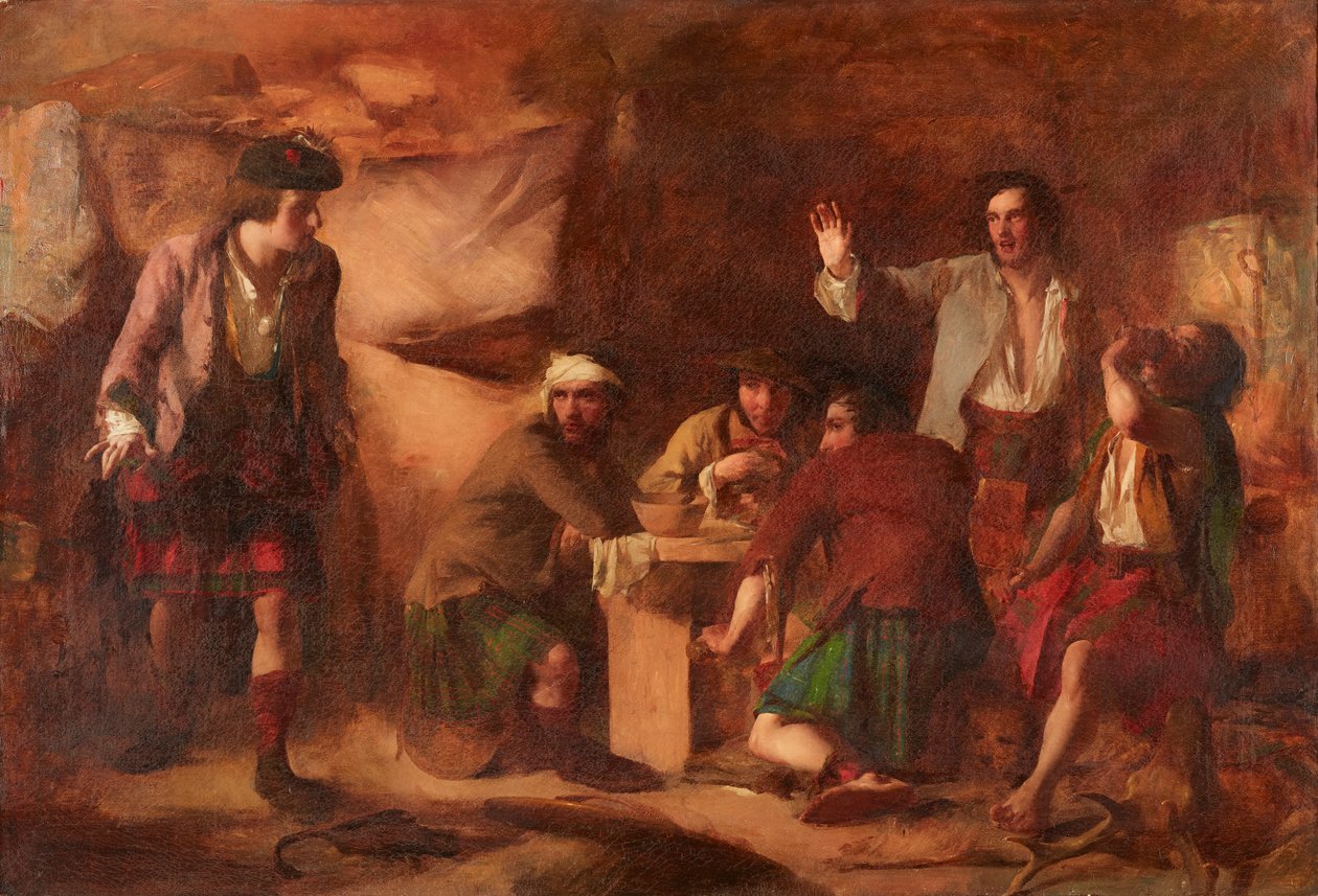 Prins Charles Edward och kateranerna (olja på duk) av William Quiller Orchardson