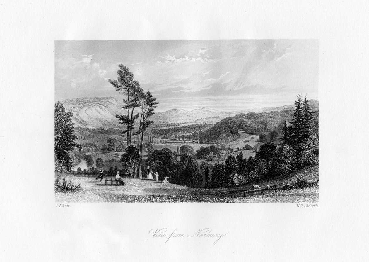 En vy från Norbury, Surrey, 1800-talet. av William Radclyffe