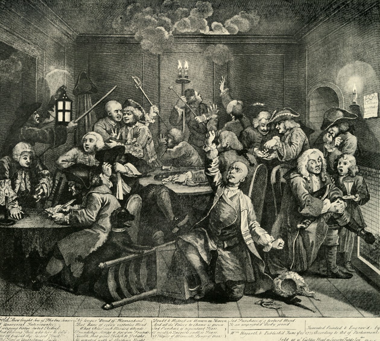 Spelande på Whites Club, 1734, 1925. av William Radclyffe