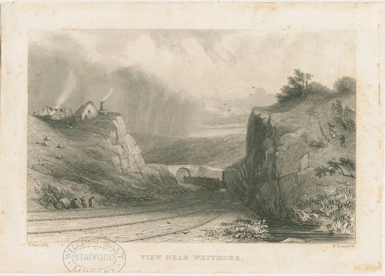 Whitmore - Railway Bridge: stålgravyr, nd [c 1839] (tryck) av William Radclyffe