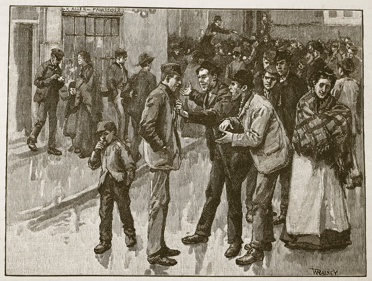 The Preston Strike, illustration från "Cassell