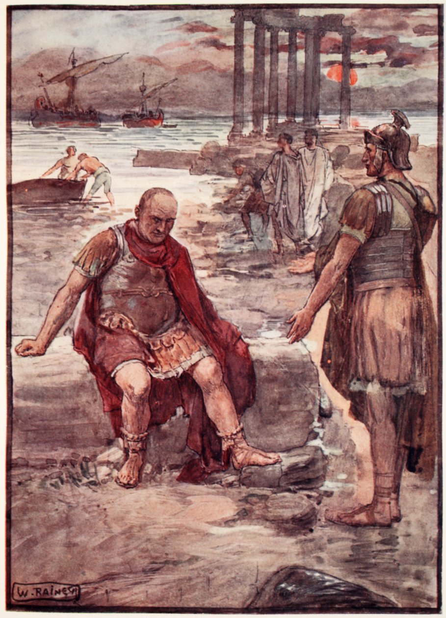 Den landsförvisade Marius mitt i ruinerna av Kartago, illustration från 