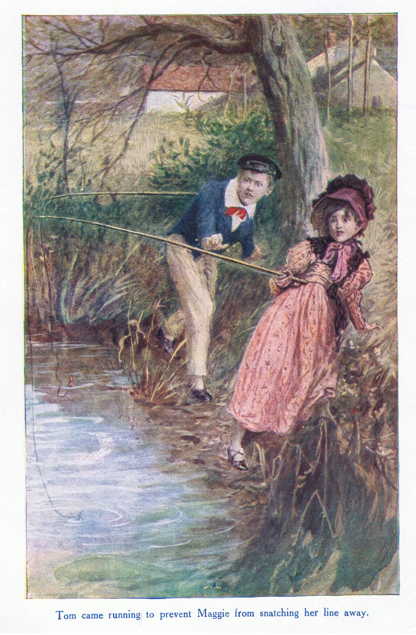 Tom kom springande för att hindra Maggie från att ta bort hennes linje, 1930-talet av William Rainey