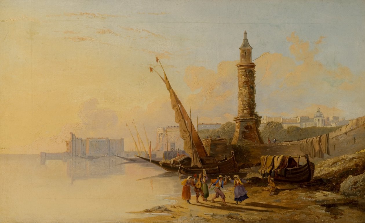 Italiensk kustscen av William Raymond Dommerson