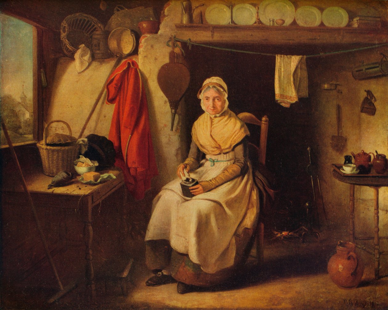 Stugainteriör, i Lexden, Essex, 1802 av William Redmore Bigg