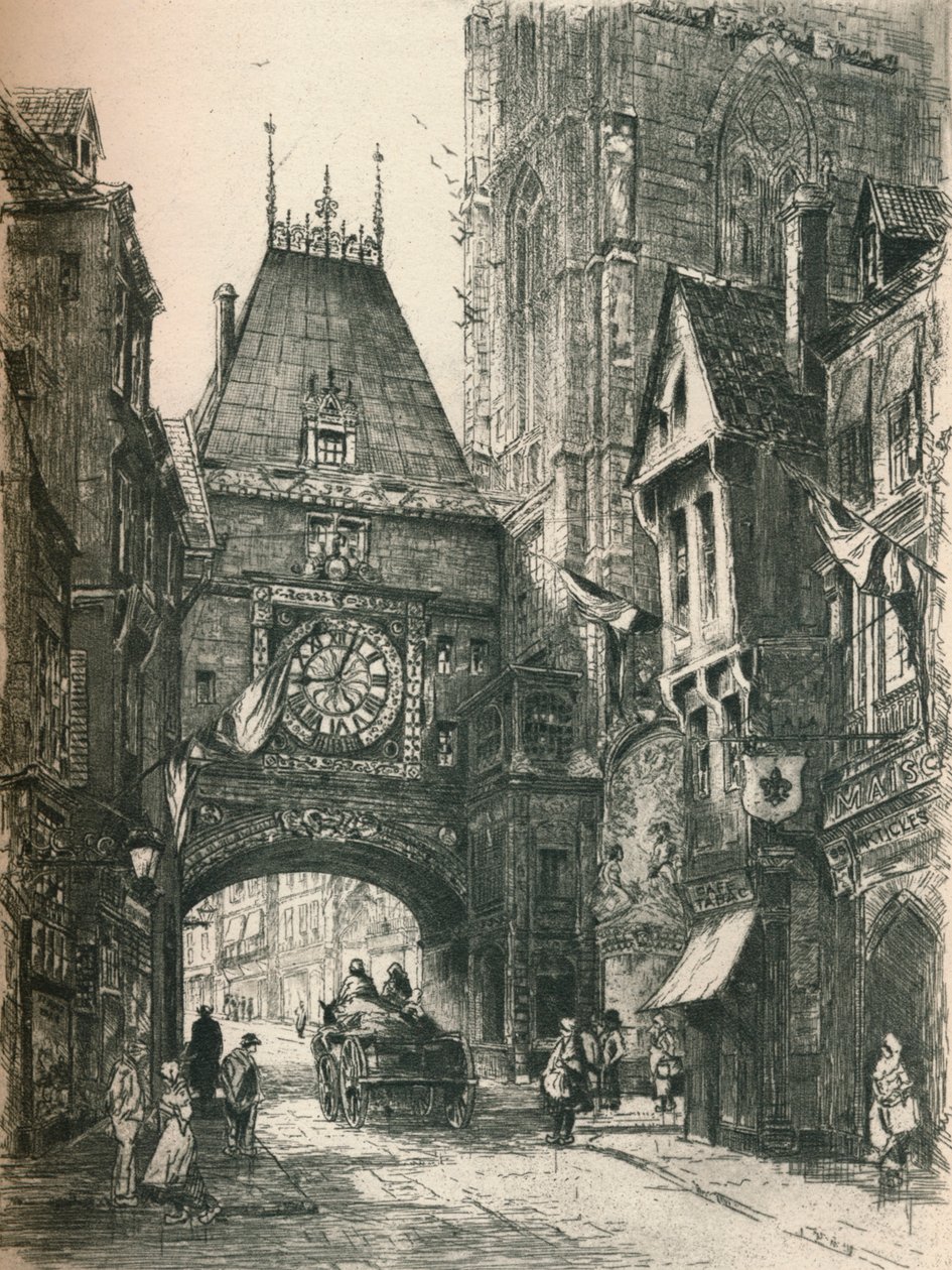 Den stora klockan, Rouen, 1800-talet. 1925 av William Renison