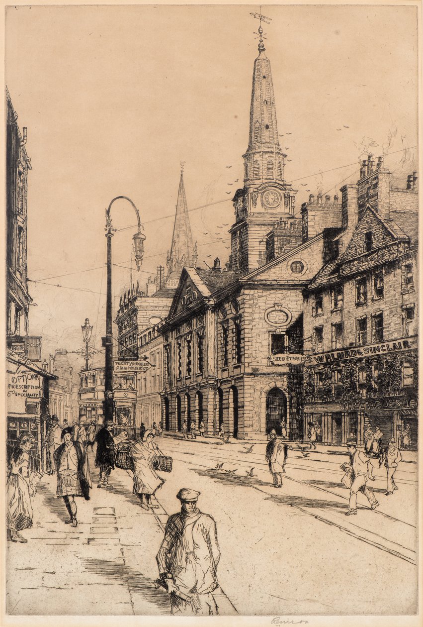 Old Town House, Dundee, ca 1930 (etsning) av William Renison