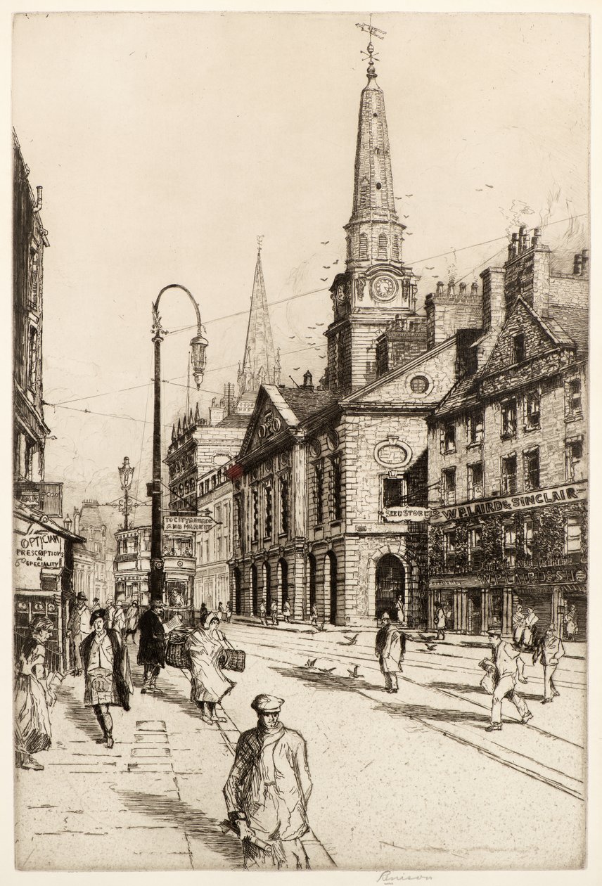 The Old Town House, Dundee, ca 1930 (etsning) av William Renison