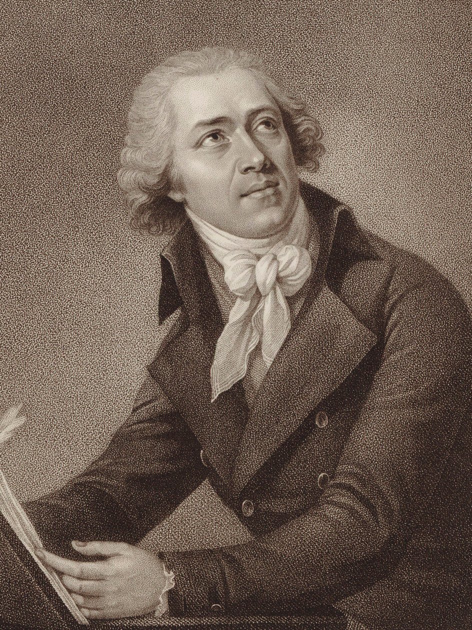 Porträtt av kompositören Leopold Kozeluch 1747-1818, 1797. av William Ridley