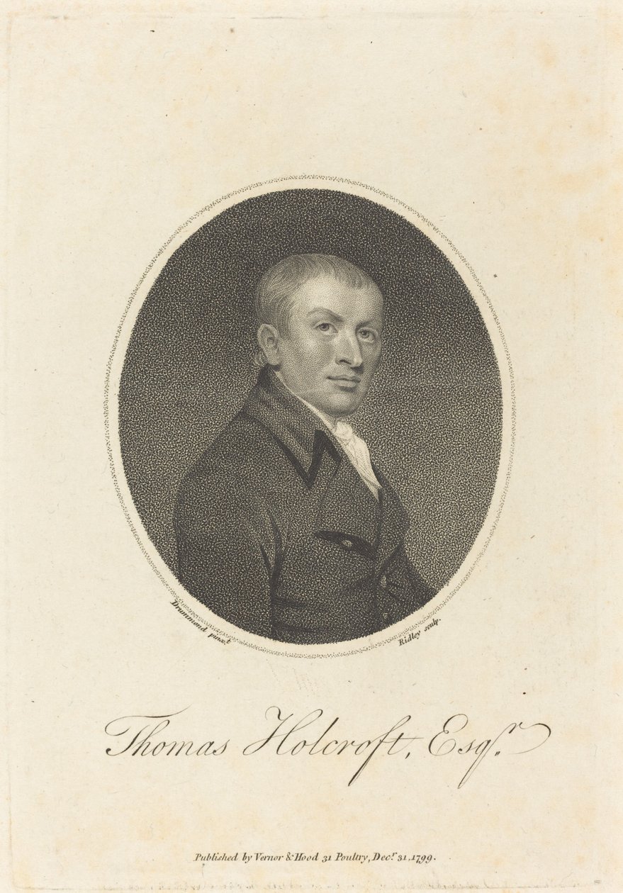 Thomas Holcroft av William Ridley after Samuel Drummond