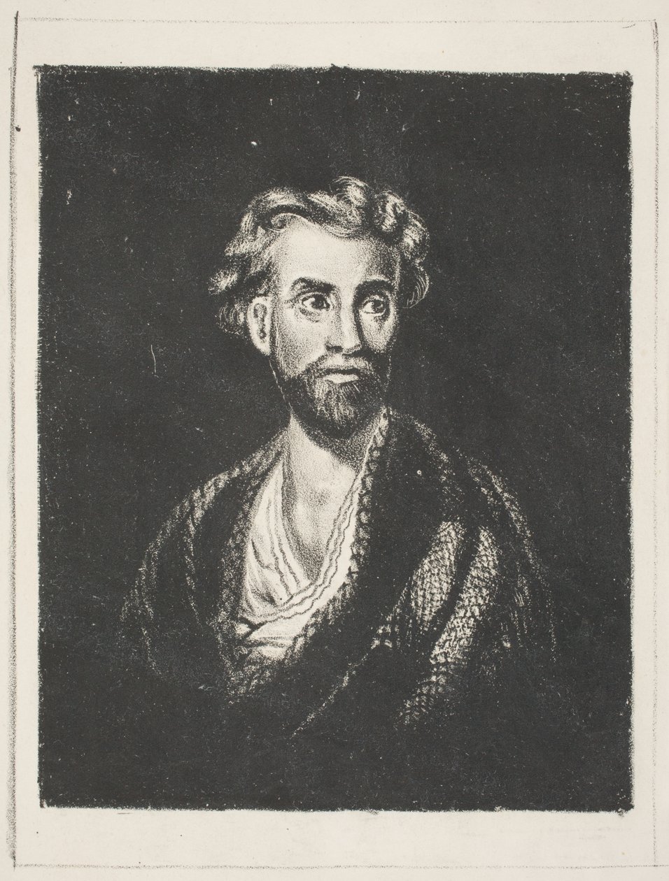 Porträtt av en man (en profet), 1979 (litho) av William Rimmer