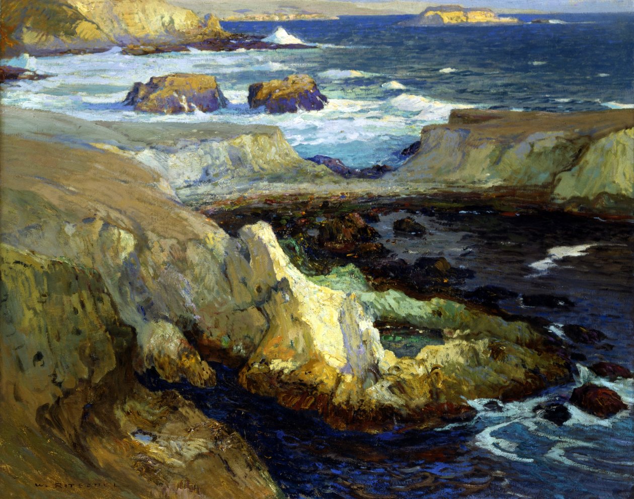 Evening Tide, Kalifornien av William Ritschel
