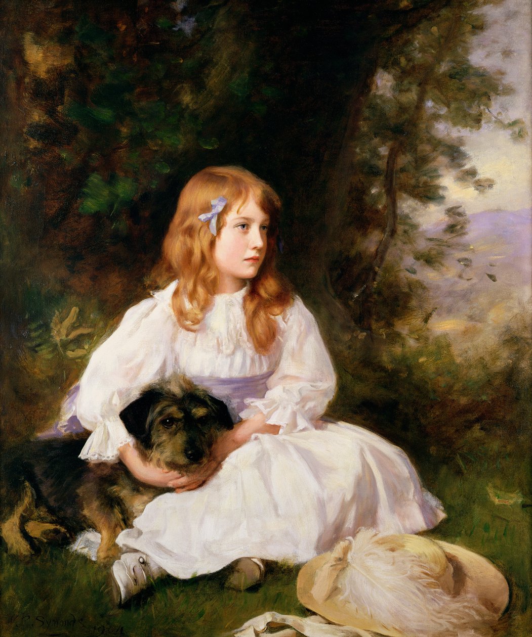 Heather, porträtt av en flicka av William Robert Symonds