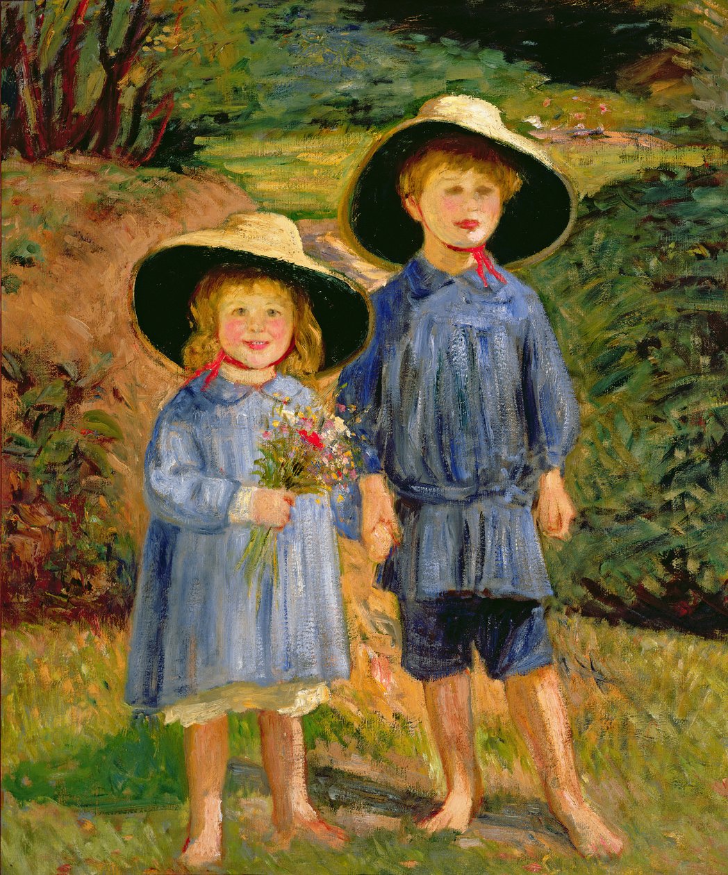 Babes in the Wood (olja på duk) av William Rothenstein