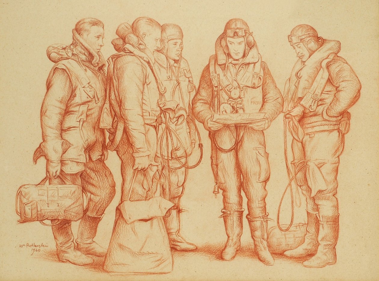 Besättningen på Whitley Bomber av William Rothenstein