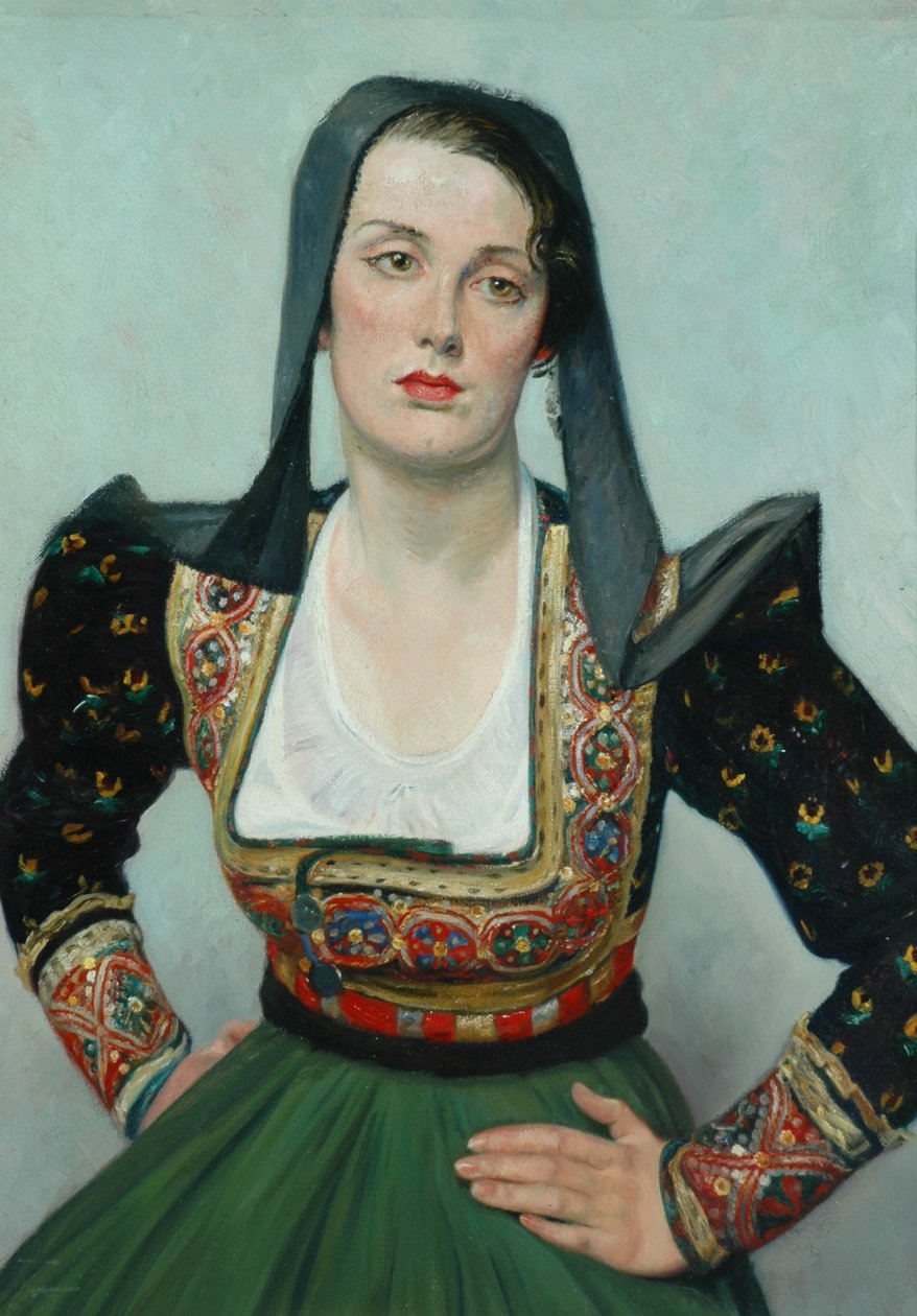 Miss Grant (olja på duk) av William Rothenstein