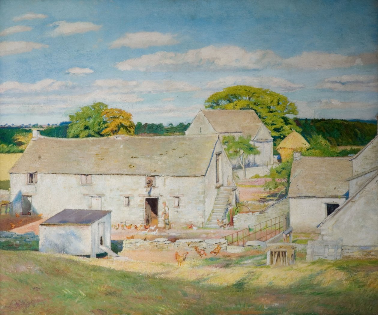 Oakridge Farm - sensommaren, 1933. av William Rothenstein