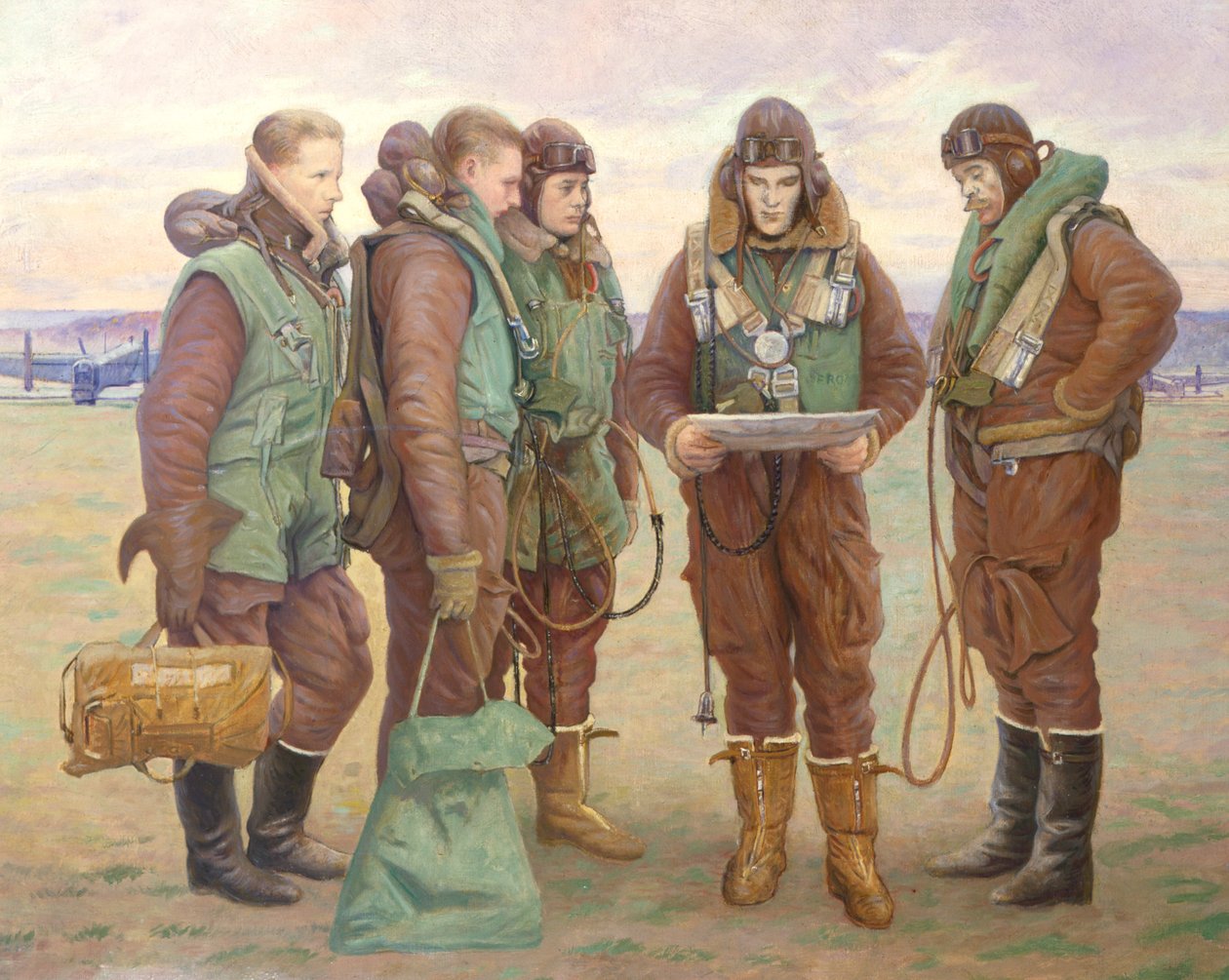 Piloter i Tangmere av William Rothenstein