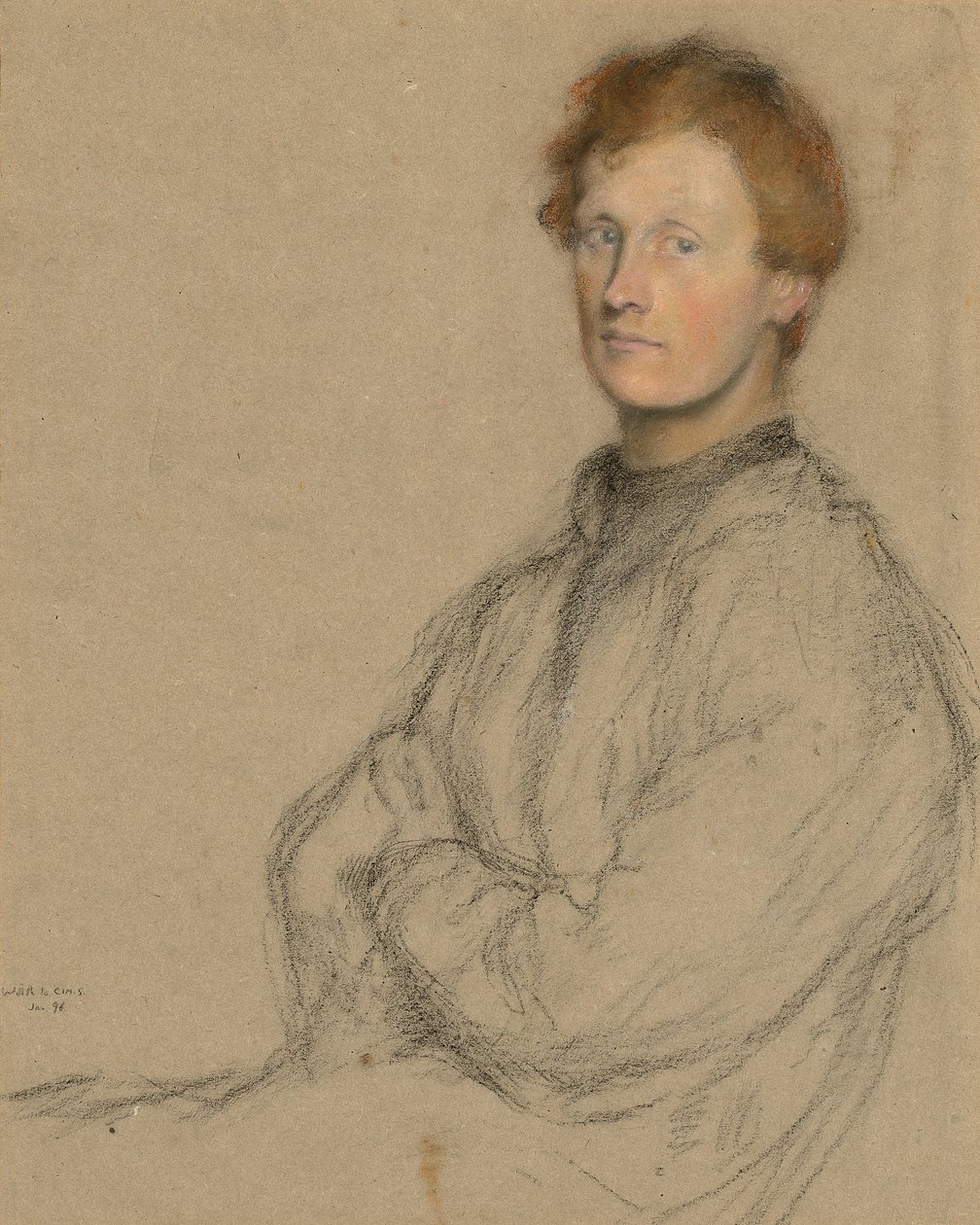 Porträtt av Charles Haselwood Shannon (1863-1937) av William Rothenstein