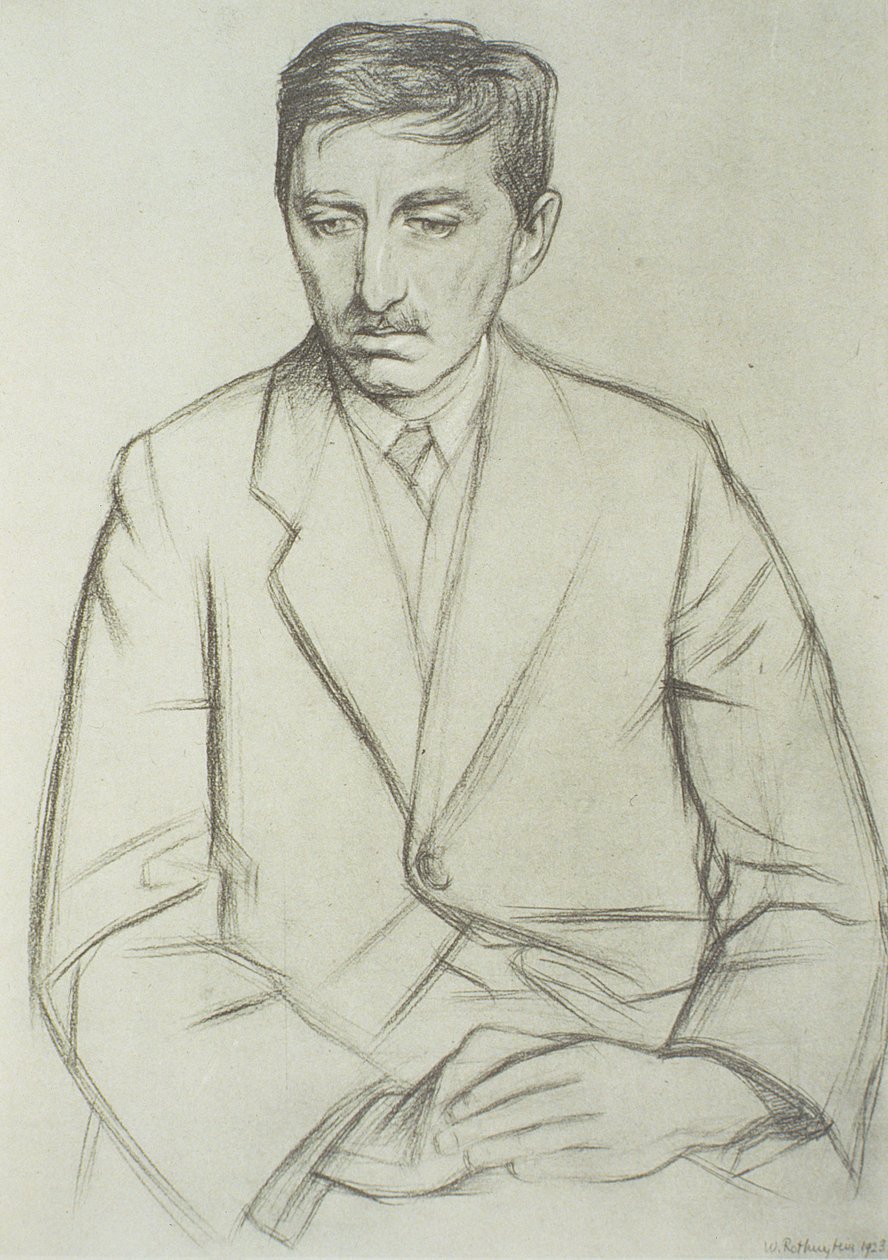 Porträtt av E.M. Forster (1879-1970) av William Rothenstein