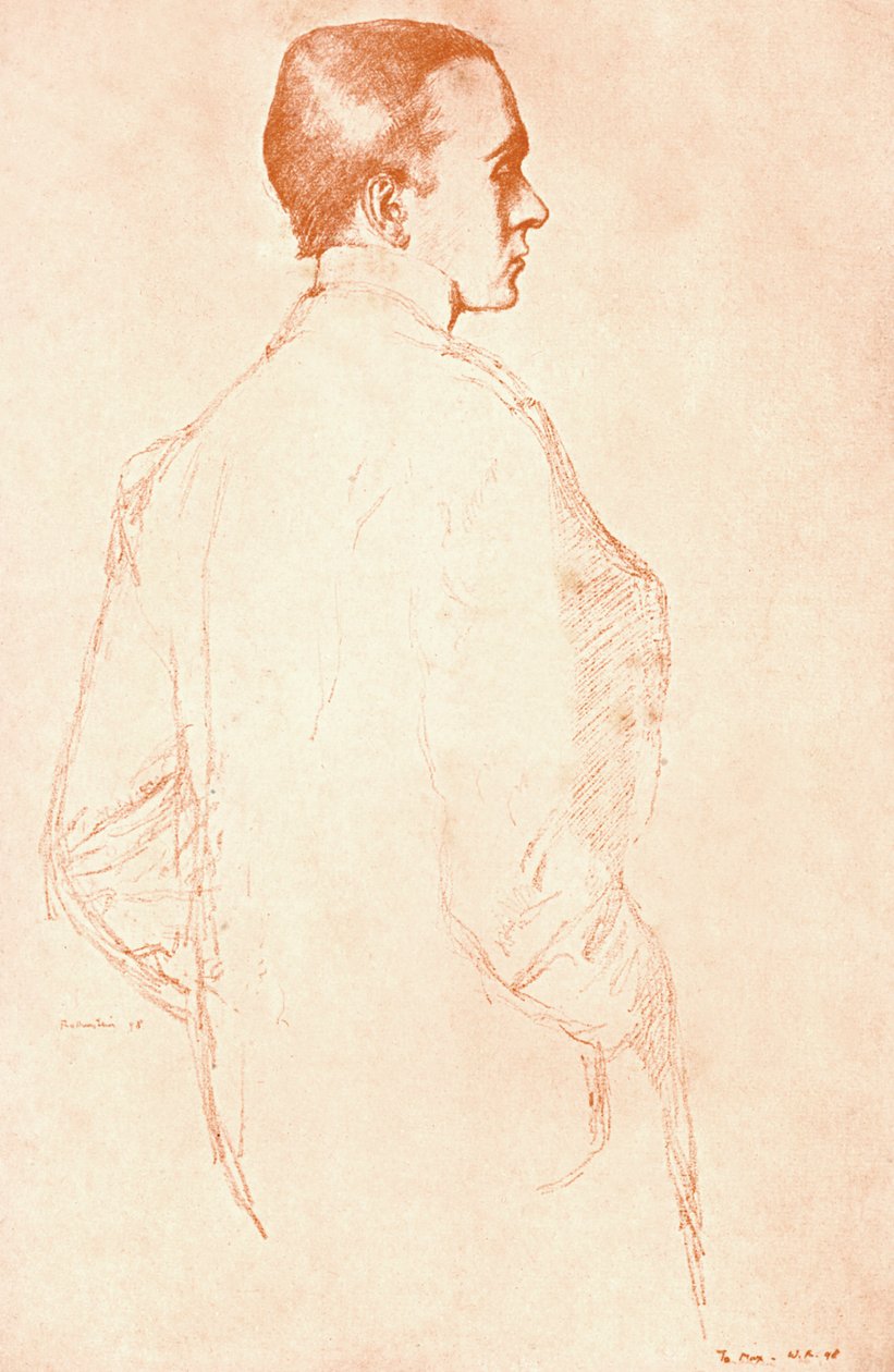 Sir Henry Maximilian Beerbohm, engelsk parodist och karikatyrist, 1911. av William Rothenstein