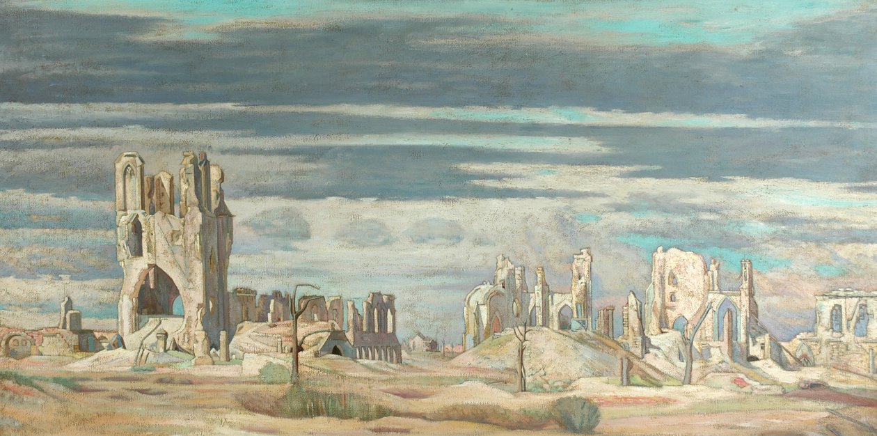 Tydhallen, Ypres (olja på duk) av William Rothenstein