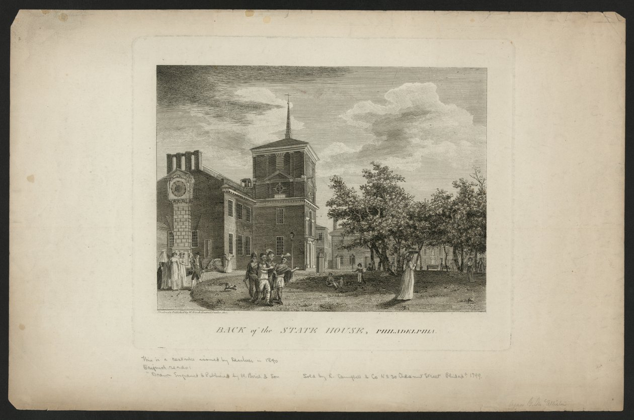 Baksidan av State House, Philadelphia av William Russell Birch