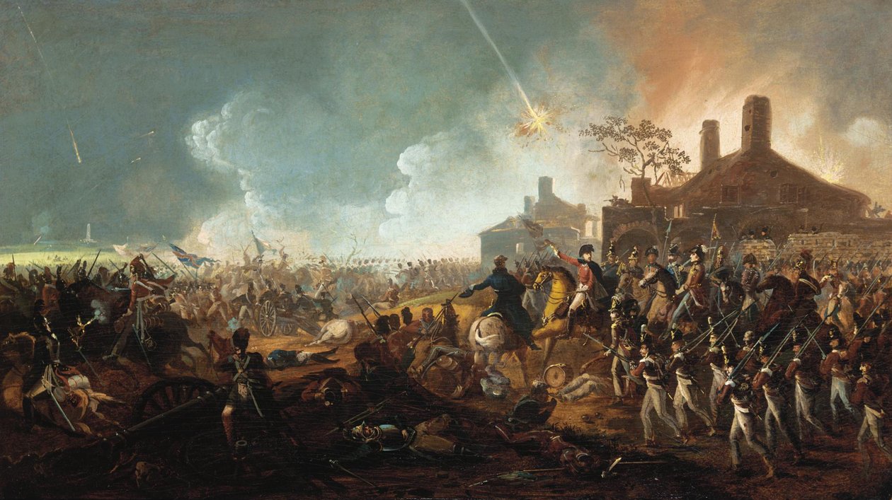 Hertigen av Wellington på la Haye Sainte. Slaget vid Waterloo av William Sadler