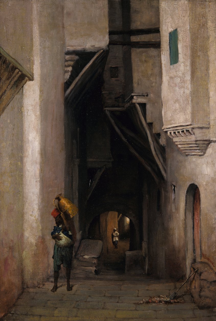 Algerisk vattenbärare, efter 1874. av William Sartain
