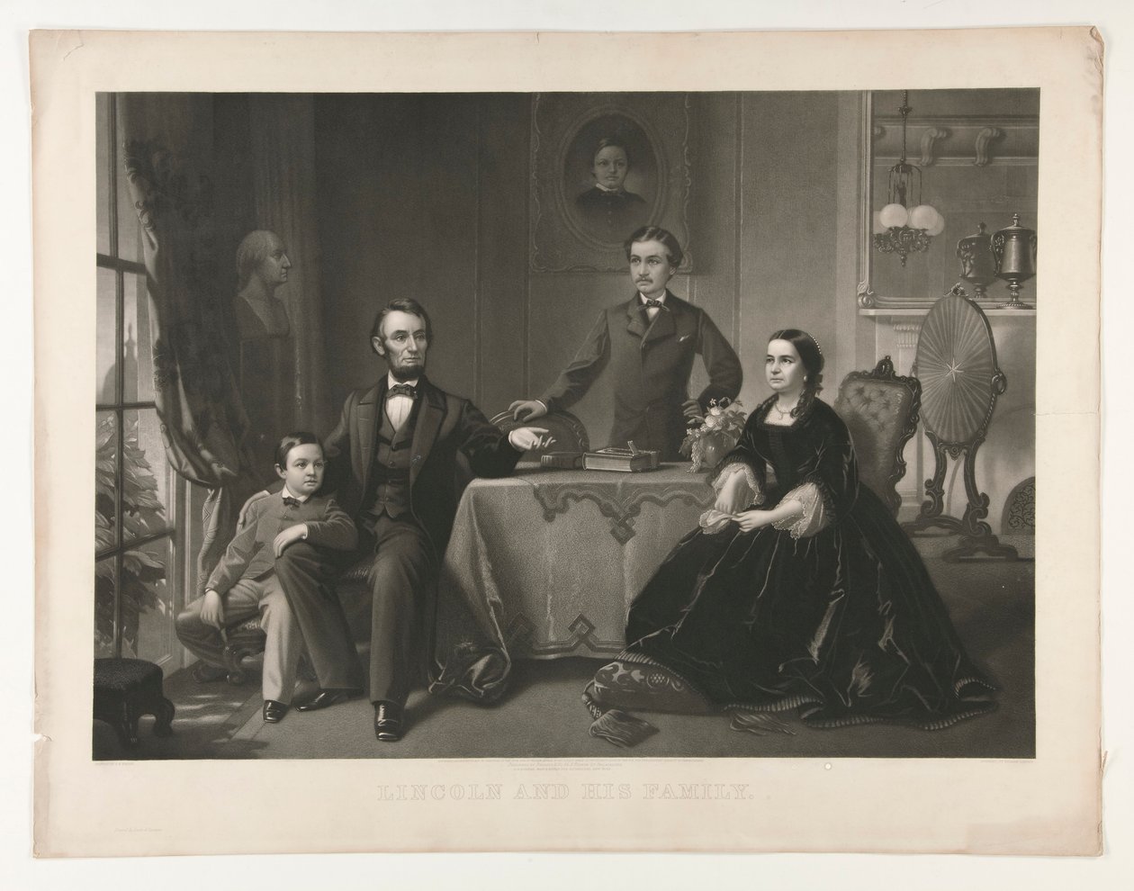 Lincoln och hans familj av William Sartain