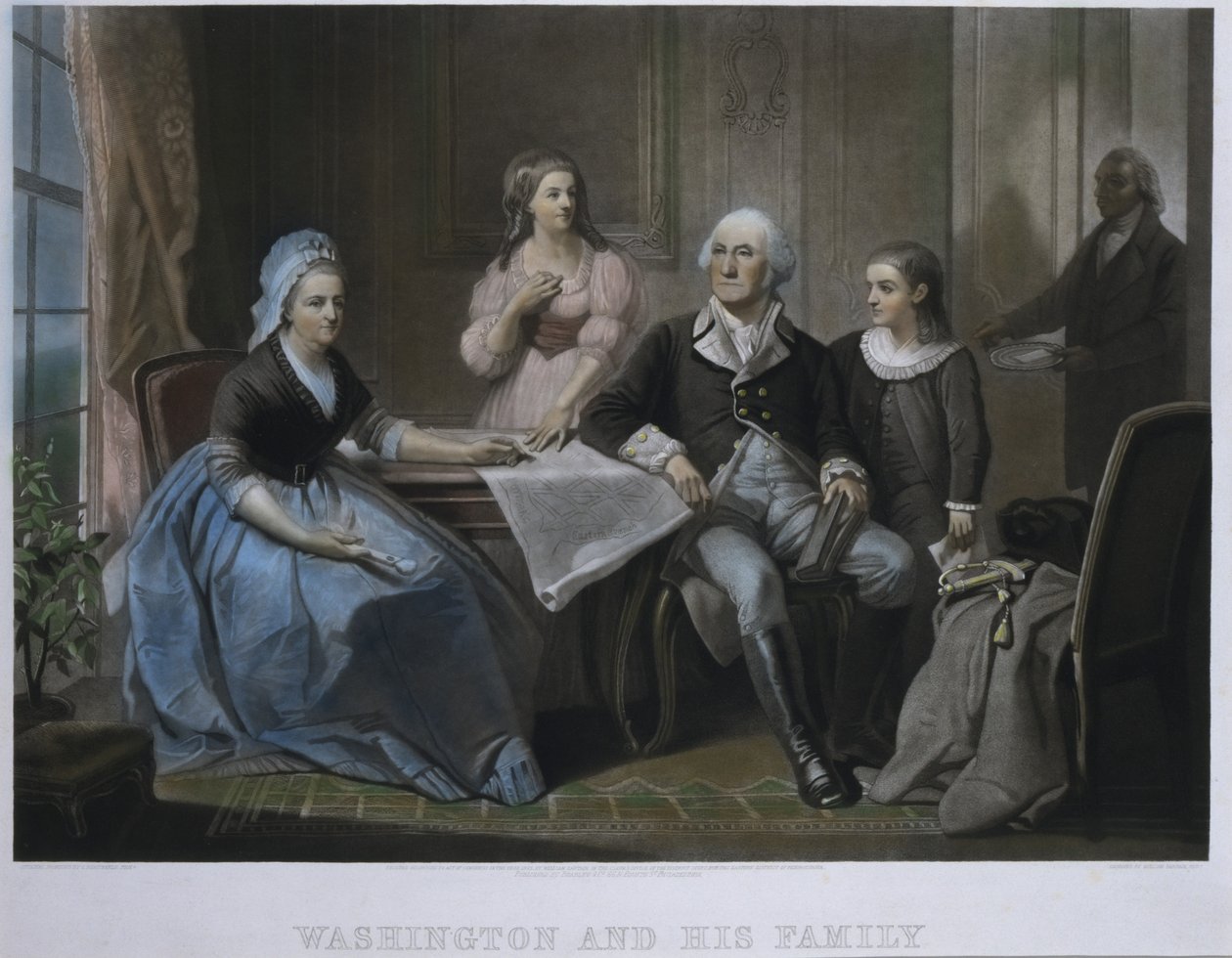 Washington och hans familj av William Sartain