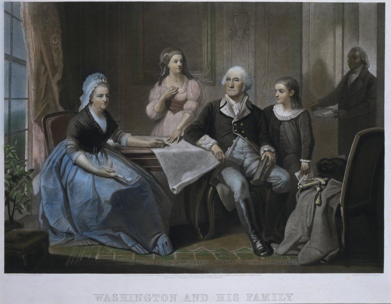 Washington och hans familj av William Sartain