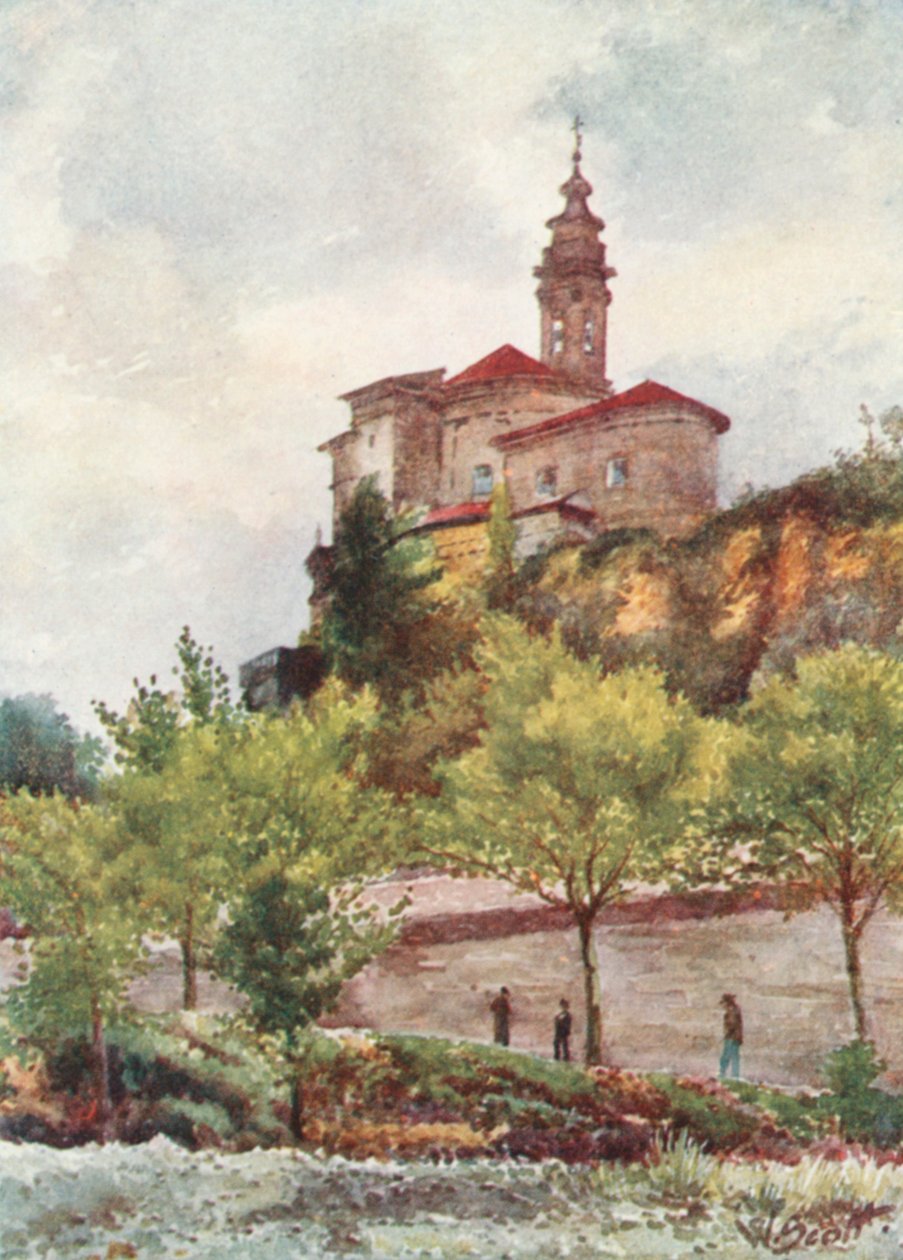 Kyrkan S Pons, Nice (färglitografi) av William Scott