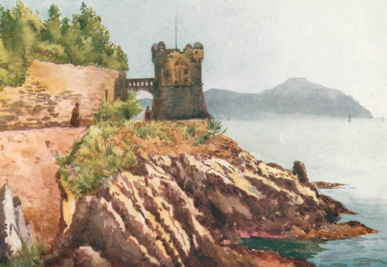 Promenaden, Nervi (färglitografi) av William Scott