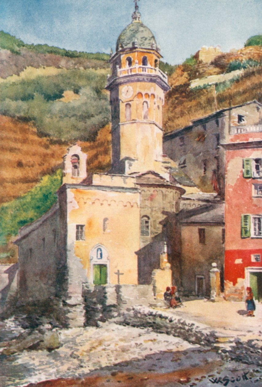 Vernazza (färglitografi) av William Scott