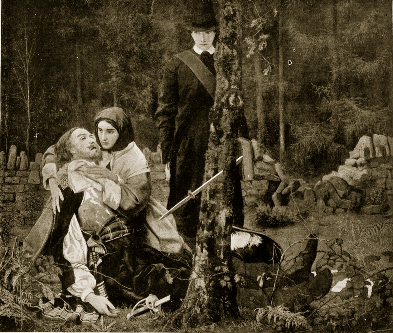 Cavalier and Puritan, illustration från 