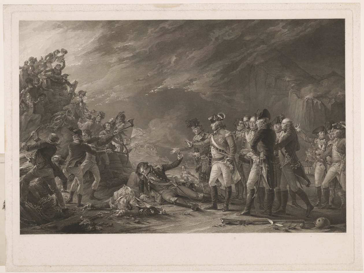 Sortien, gjord av Gibraltars garnison på morgonen den 27 november 1781. av William Sharp