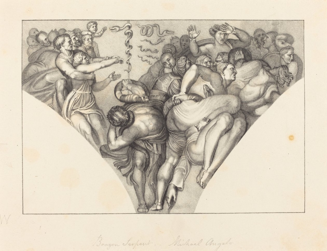 Brazen Serpent, från Michael Angelo av William Sharp after John Flaxman