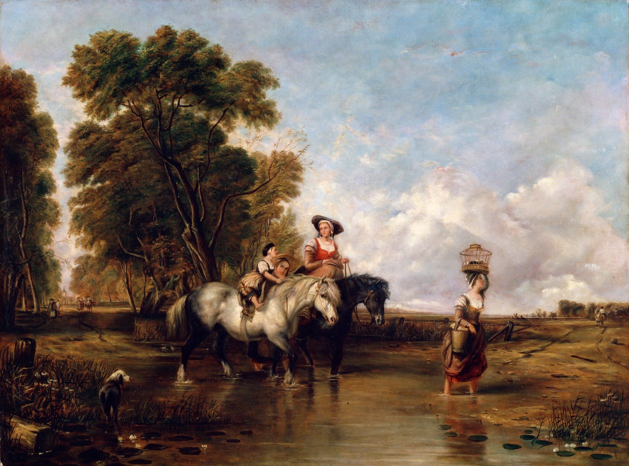 Genom en Ford, 1800-talet av William Shayer