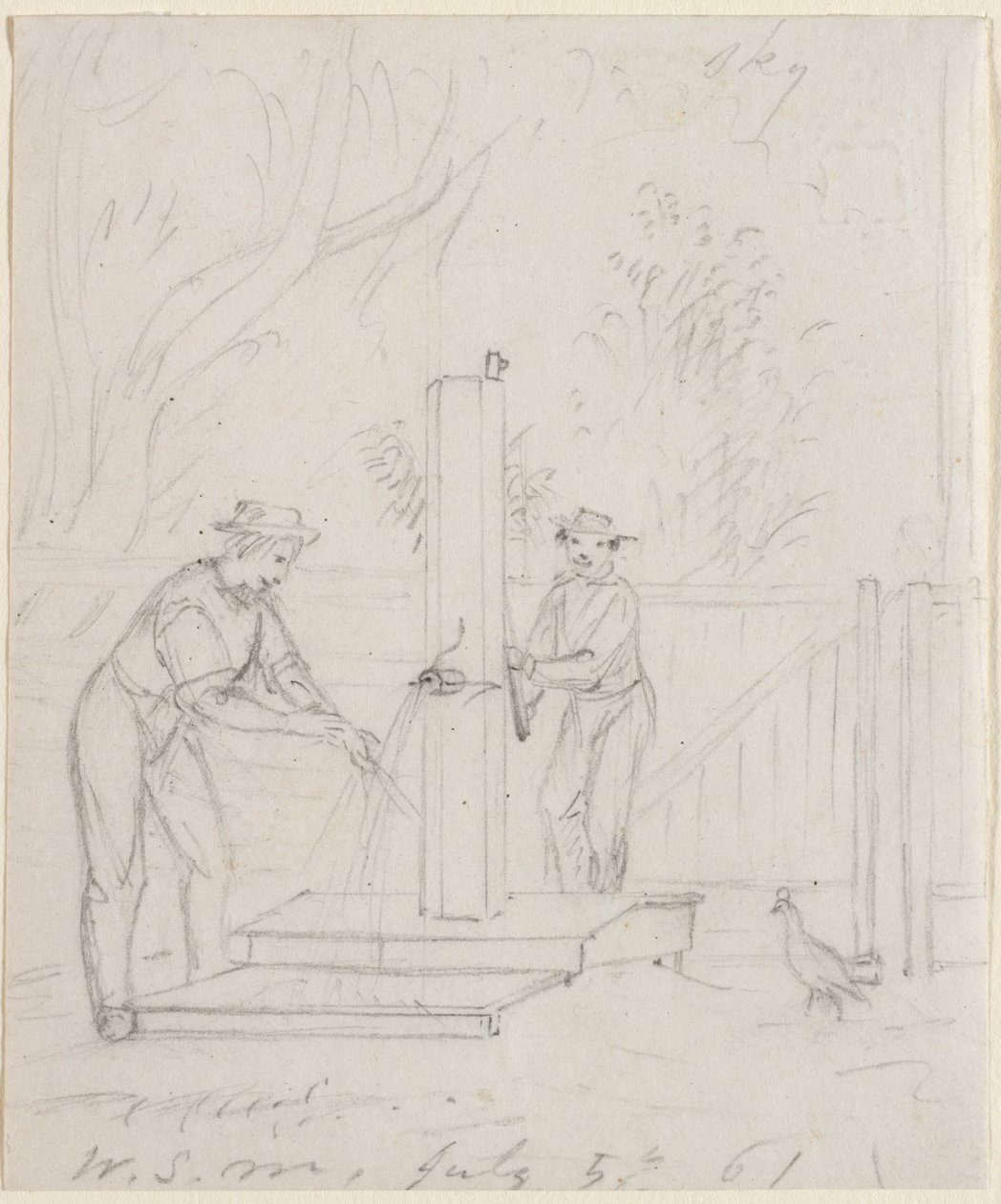 Vid pumpen, 1861. av William Sidney Mount