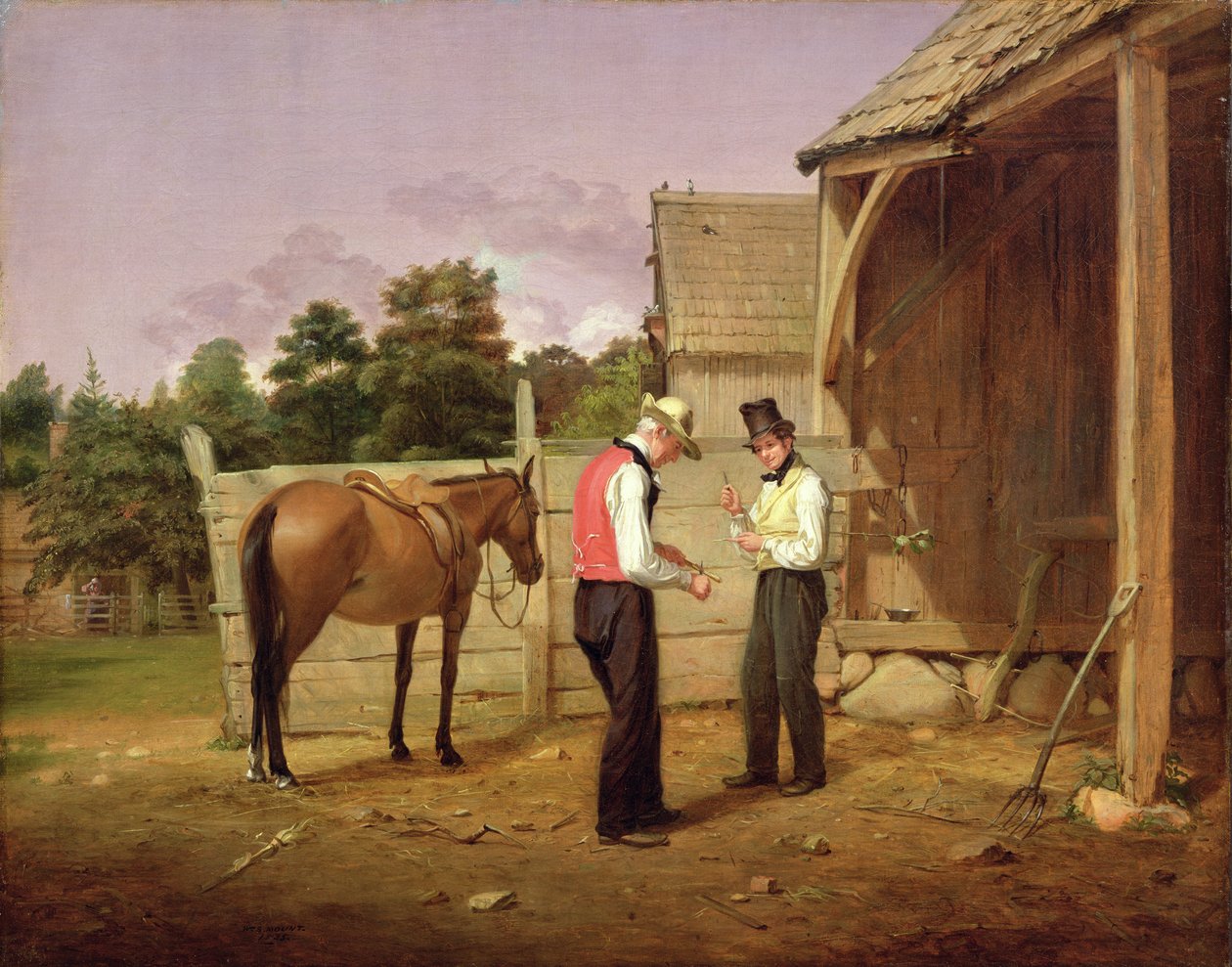 Förhandling om en häst, 1835 av William Sidney Mount