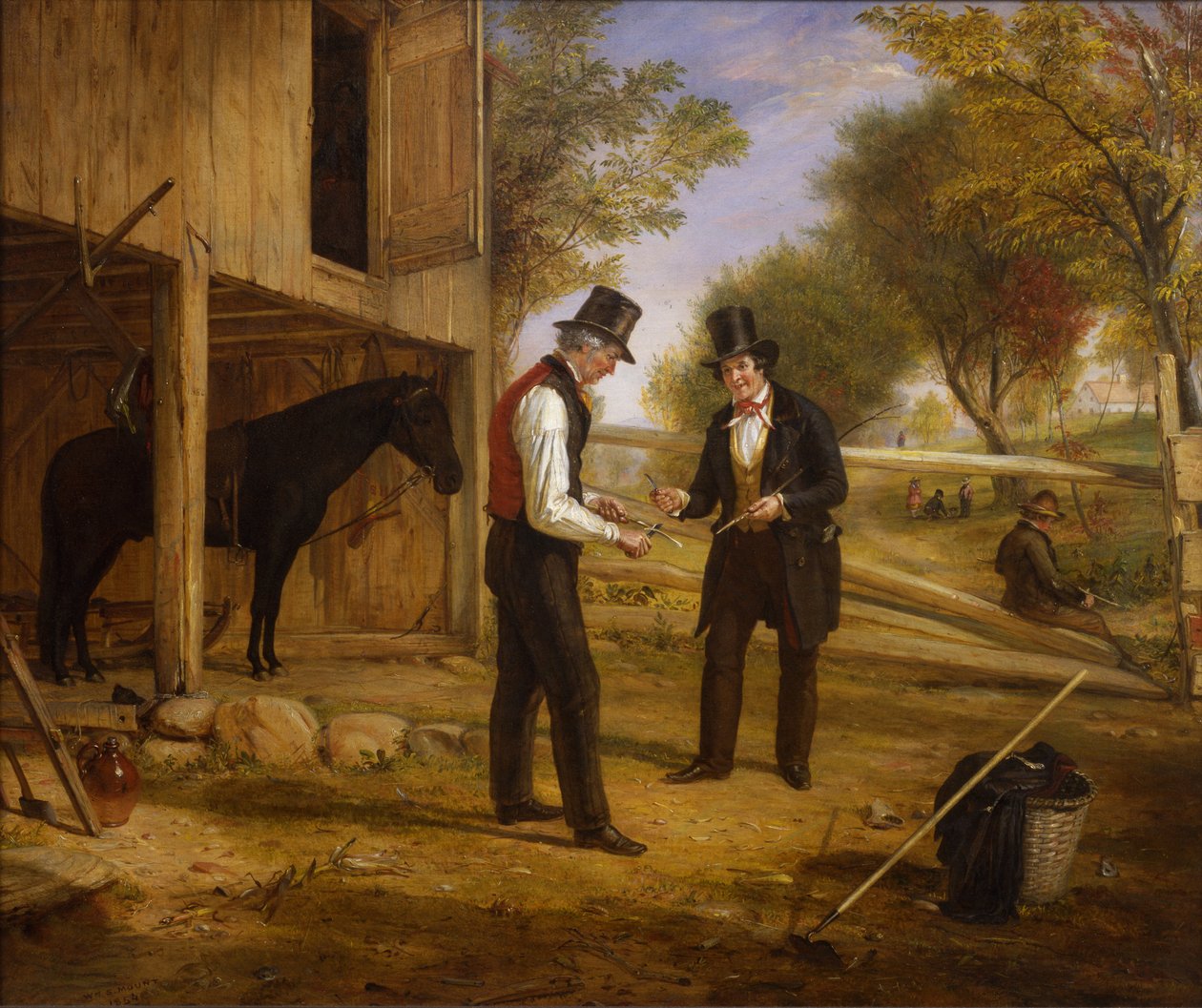 Coming to the Point, en uppföljare till Bargaining for a Horse, 1854 av William Sidney Mount